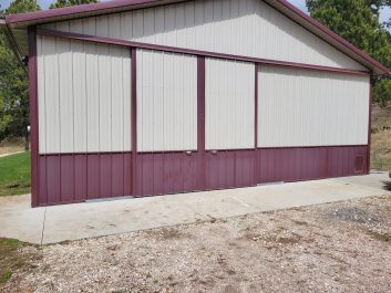 Metal Building Garage Door - Before