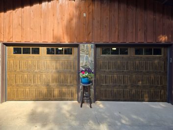 Residential garage door after new installation