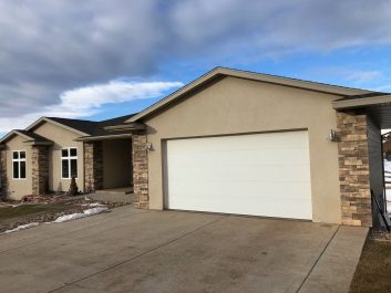White Residential Garage Door Before Installation pic 2