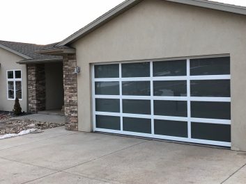 White Residential Garage Door after Installation pic 1